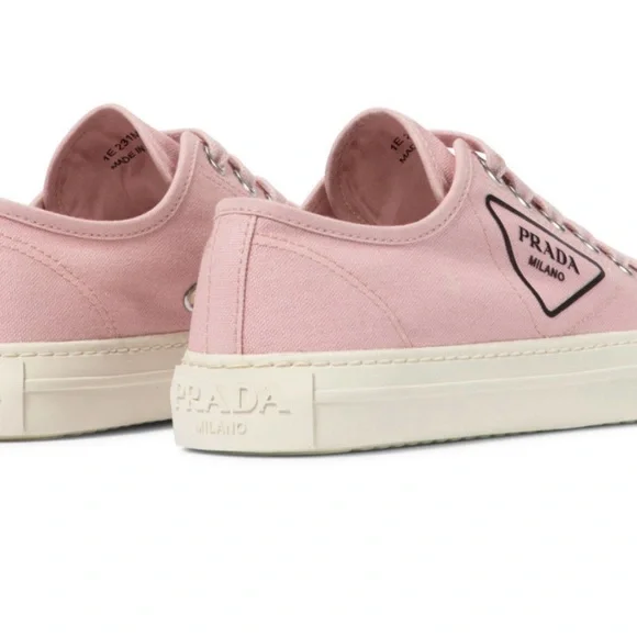 PRADA Women's Pink Canvas Sneakers - Picture 5 of 5